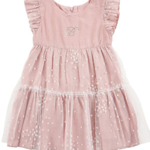 Φόρεμα ροζ με λευκό.Κωδικός 12116383