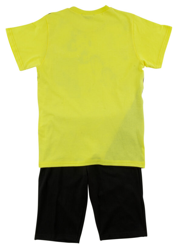 Σετ σορτς μπλουζάκι μαύρο -κίτρινο.Κωδικός  7311529