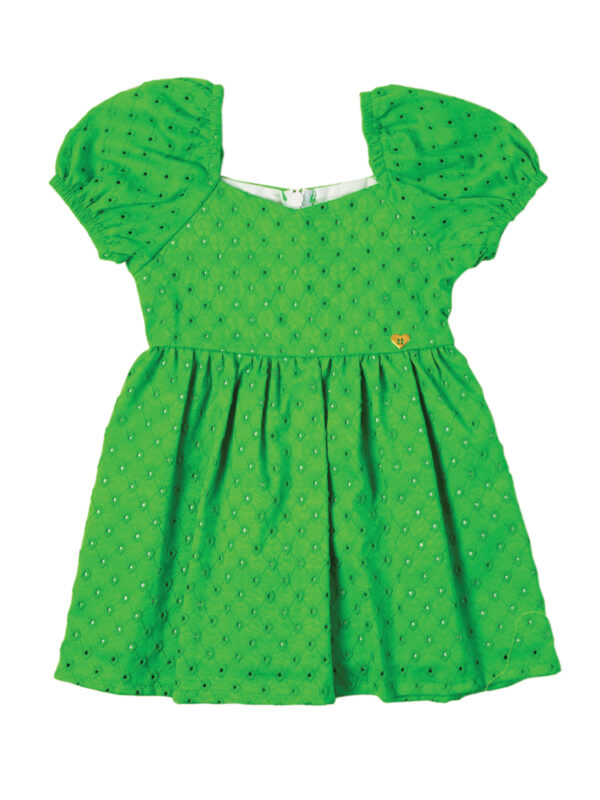 Φορεματάκι σε πράσινο βαμβακερό. Κωδικός 3612
