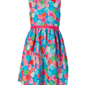 Φόρεμα αμάνικο με πολύχρωμους κύκλους. Κωδικός 3504